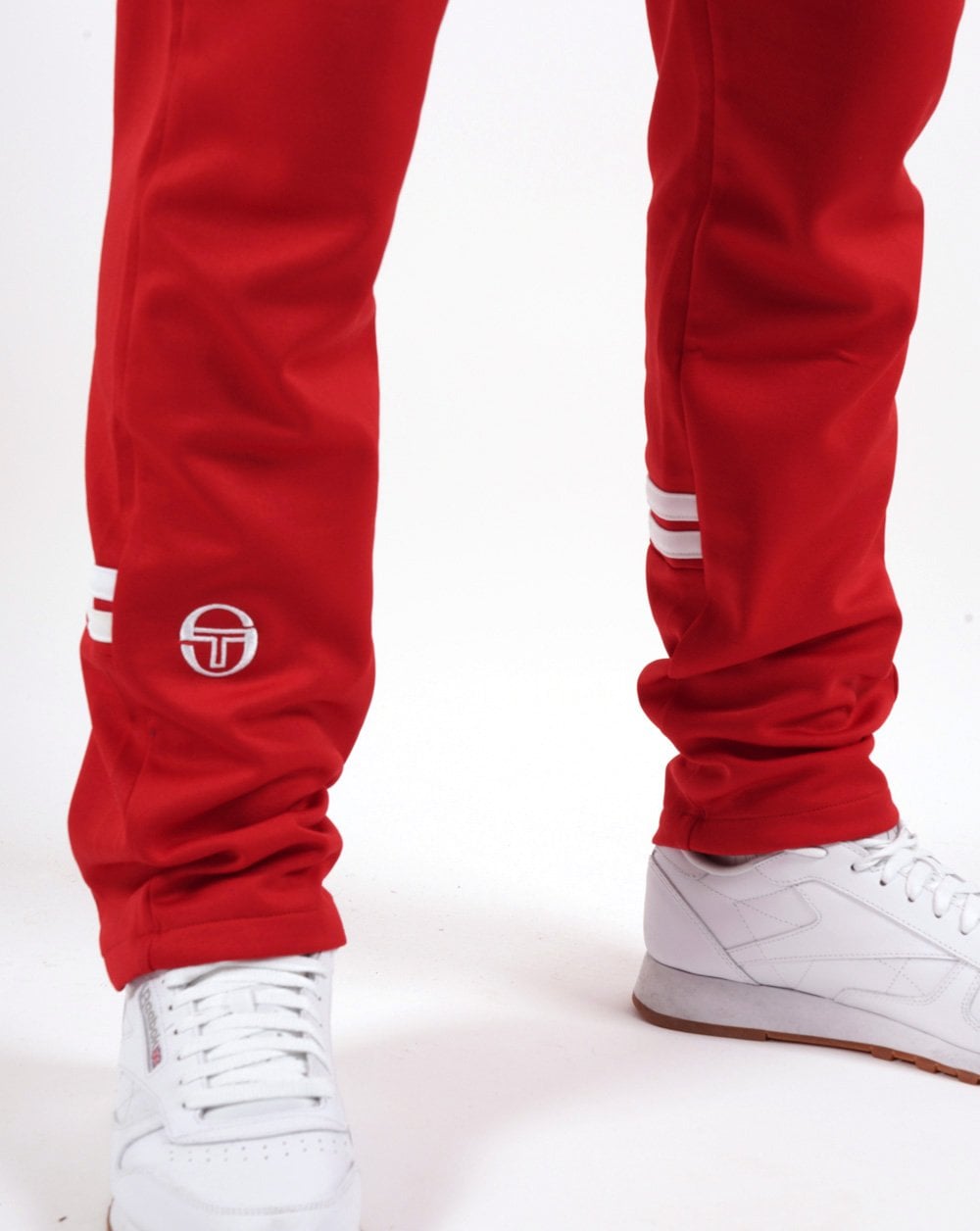Sergio Tacchini Zip Bottom Track Pants Dark Red