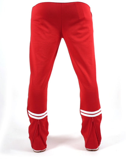 Sergio Tacchini Zip Bottom Track Pants Dark Red