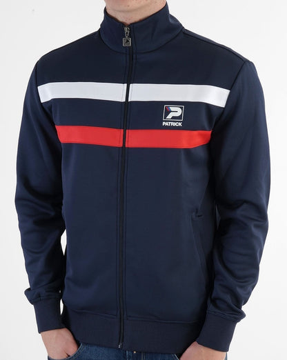 Patrick Stripe Track Top Navy white red