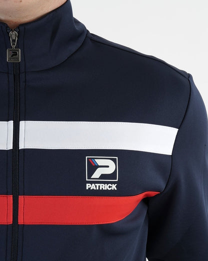 Patrick Stripe Track Top Navy white red