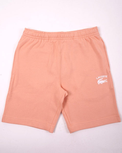 Lacoste Embroidered Fleece Shorts Peach