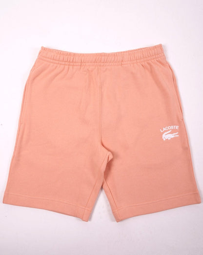 Lacoste Embroidered Fleece Shorts Peach