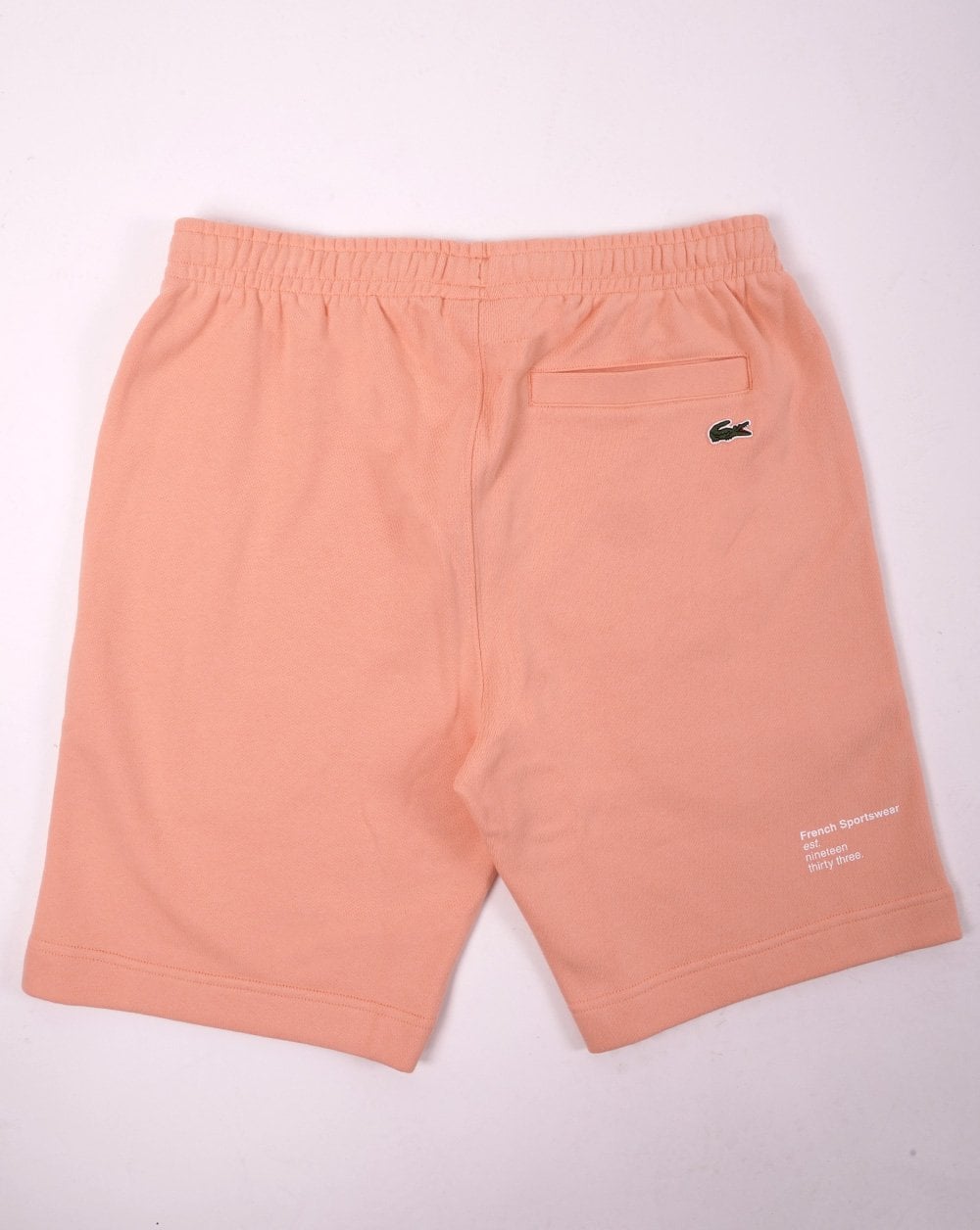 Lacoste Embroidered Fleece Shorts Peach