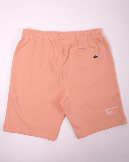 Lacoste Embroidered Fleece Shorts Peach