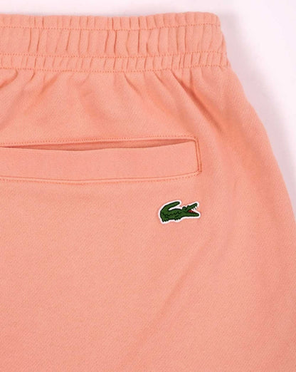 Lacoste Embroidered Fleece Shorts Peach