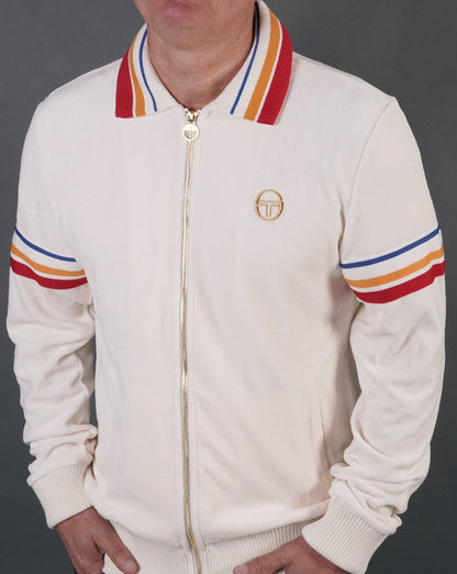 Sergio Tacchini Goran Velour Track Top Gardenia