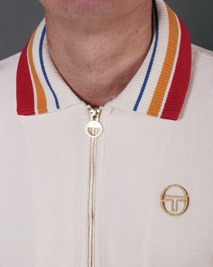 Sergio Tacchini Goran Velour Track Top Gardenia