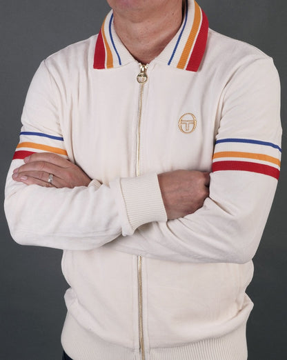Sergio Tacchini Goran Velour Track Top Gardenia