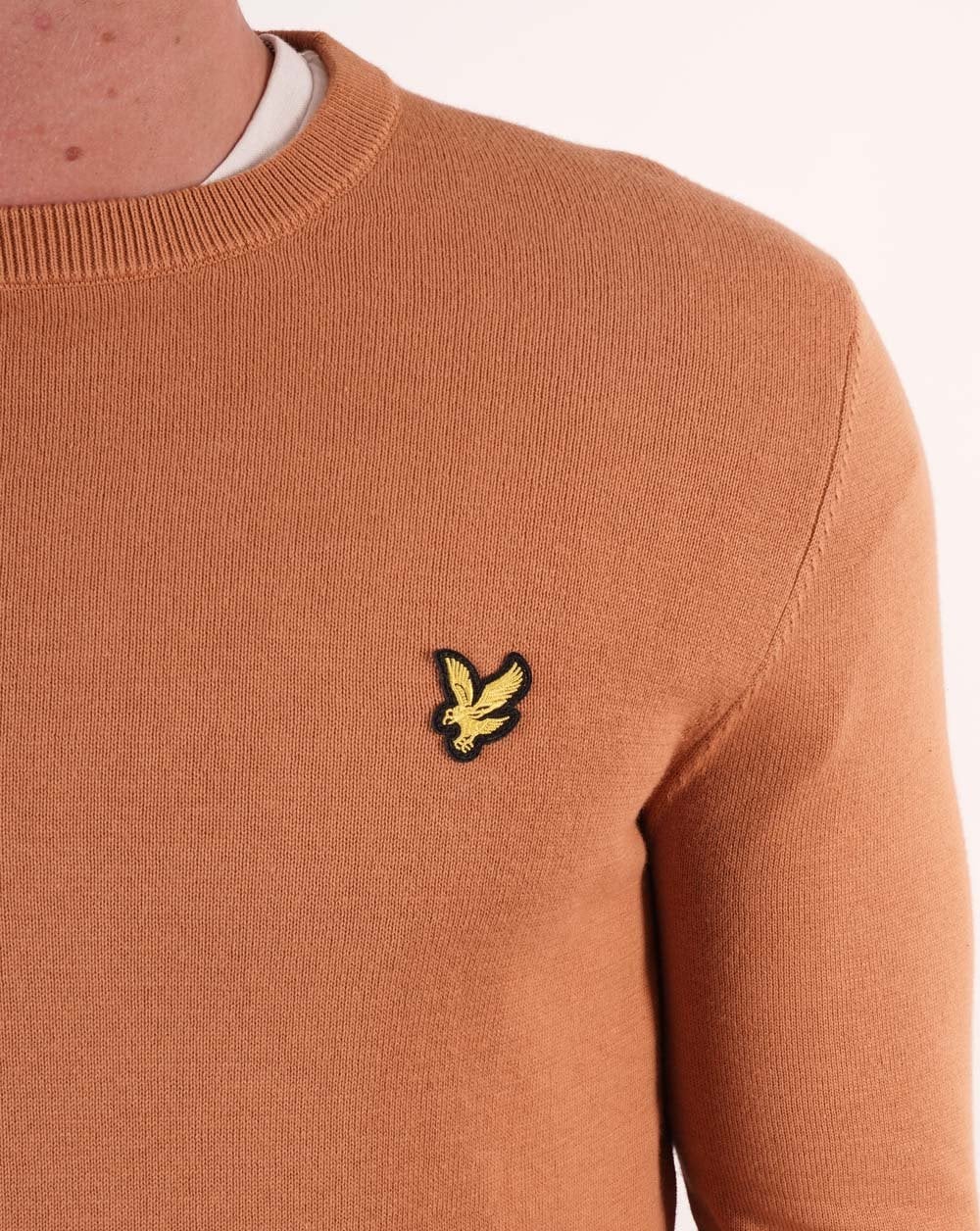 Lyle & Scott Cotton Crew Neck Jumper Light Toffee