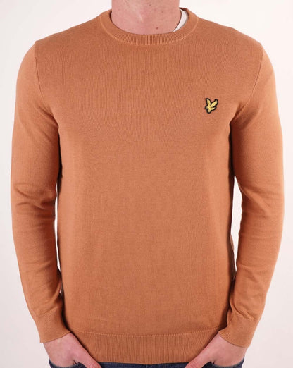 Lyle & Scott Cotton Crew Neck Jumper Light Toffee