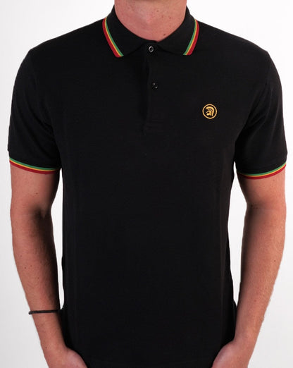 Trojan Twin Tipped Signature Polo Black