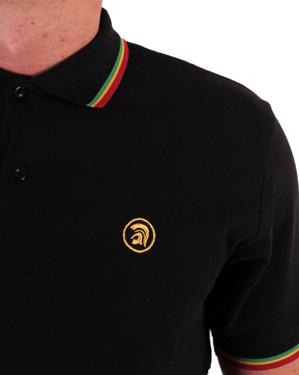 Trojan Twin Tipped Signature Polo Black