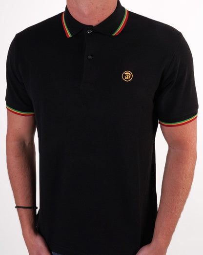 Trojan Twin Tipped Signature Polo Black