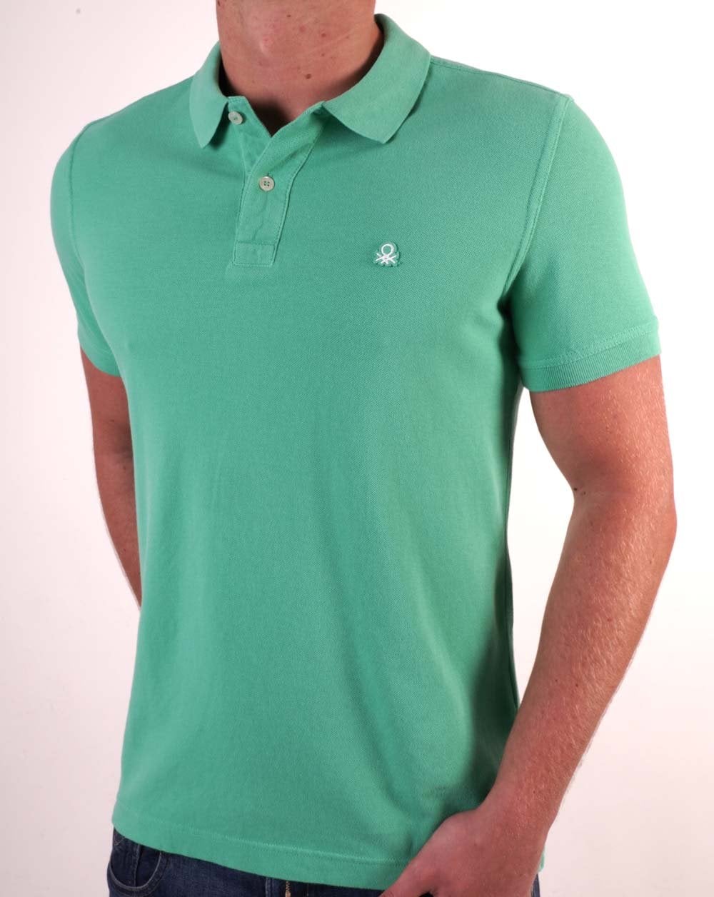Benetton Polo Shirt Light Green
