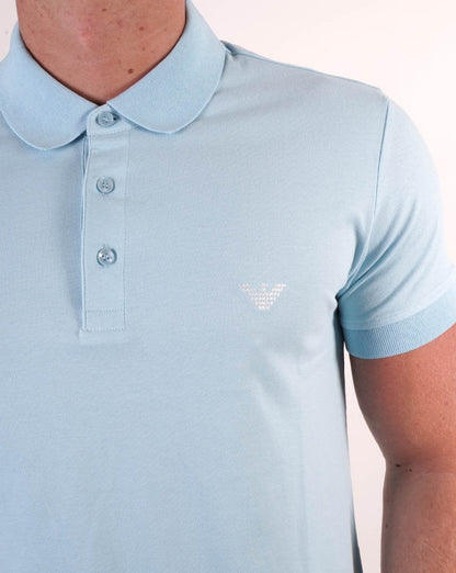 Emporio Armani Beach Polo Shirt Light Blue