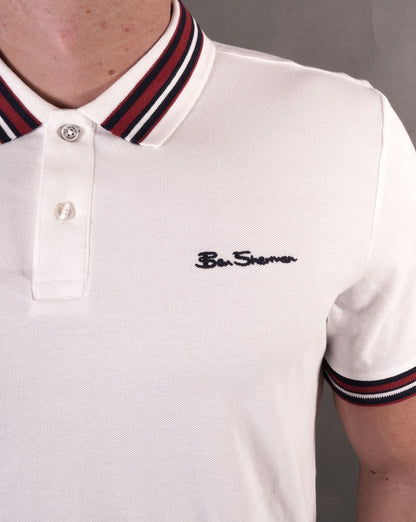 Ben Sherman House Collar Polo Snow White