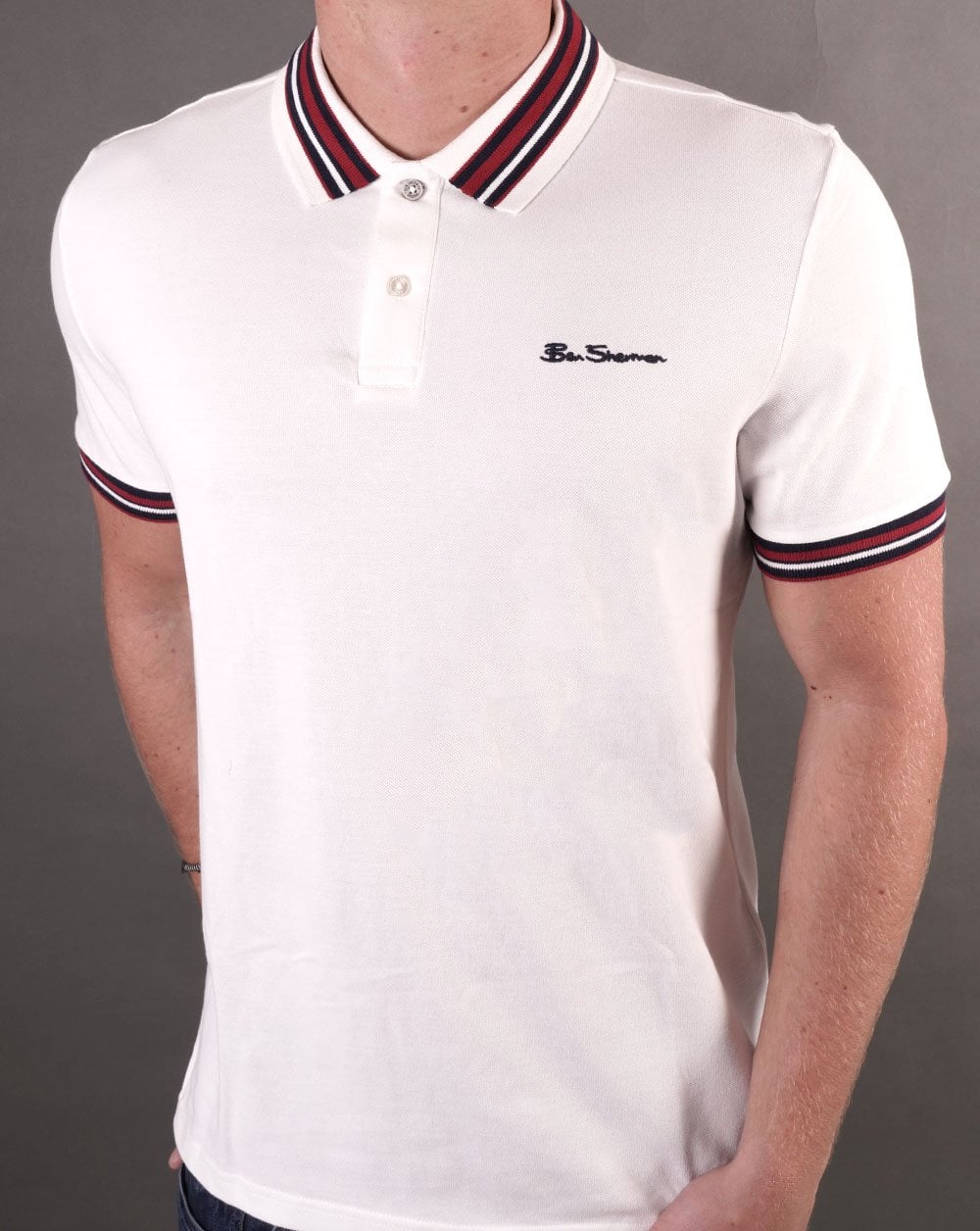Ben Sherman House Collar Polo Snow White