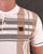 Trojan Oversize Check Panel Polo Ecru