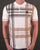 Trojan Oversize Check Panel Polo Ecru