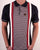 Trojan Houndstooth Panel Polo Navy