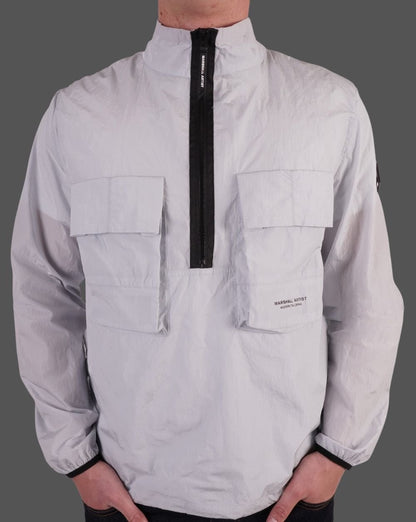 Marshall Artist Krinkle Nylon 1/2 Zip Dolphin Grey