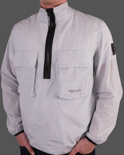 Marshall Artist Krinkle Nylon 1/2 Zip Dolphin Grey