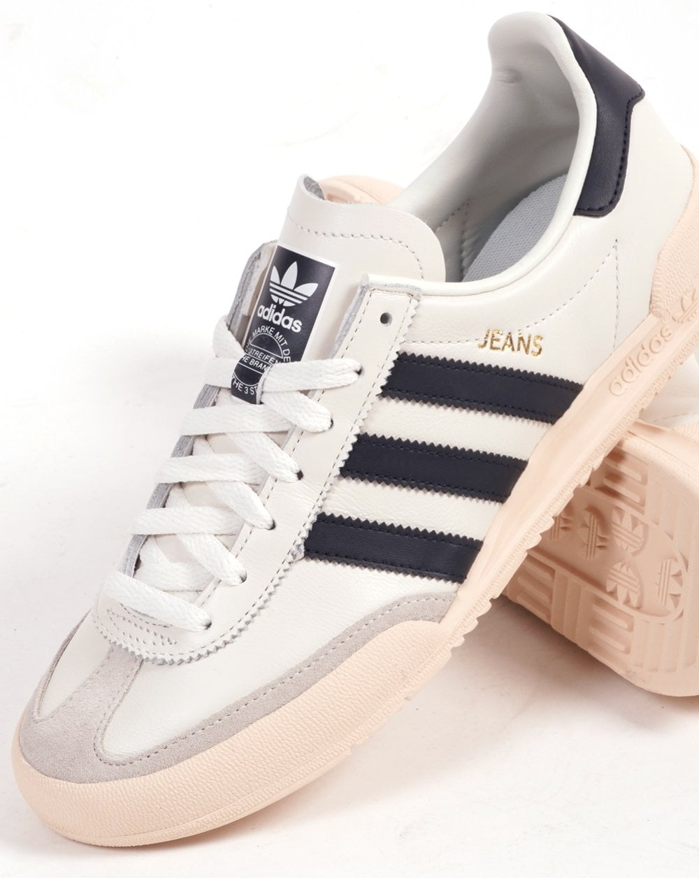 Adidas Jeans Trainers Chalk White / Navy