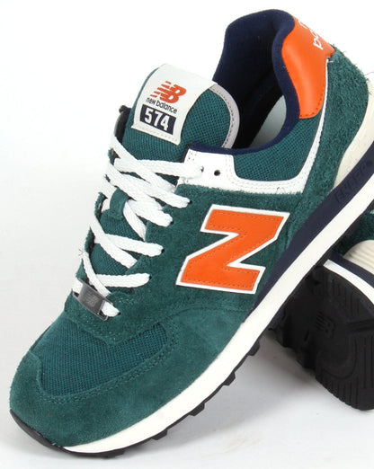 New Balance 574 Trainer Teal/White/Orange