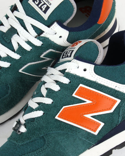New Balance 574 Trainer Teal/White/Orange