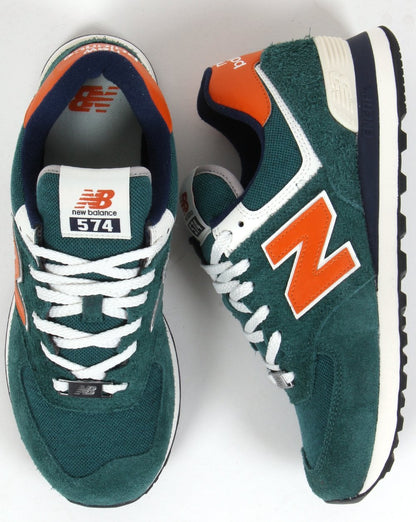New Balance 574 Trainer Teal/White/Orange