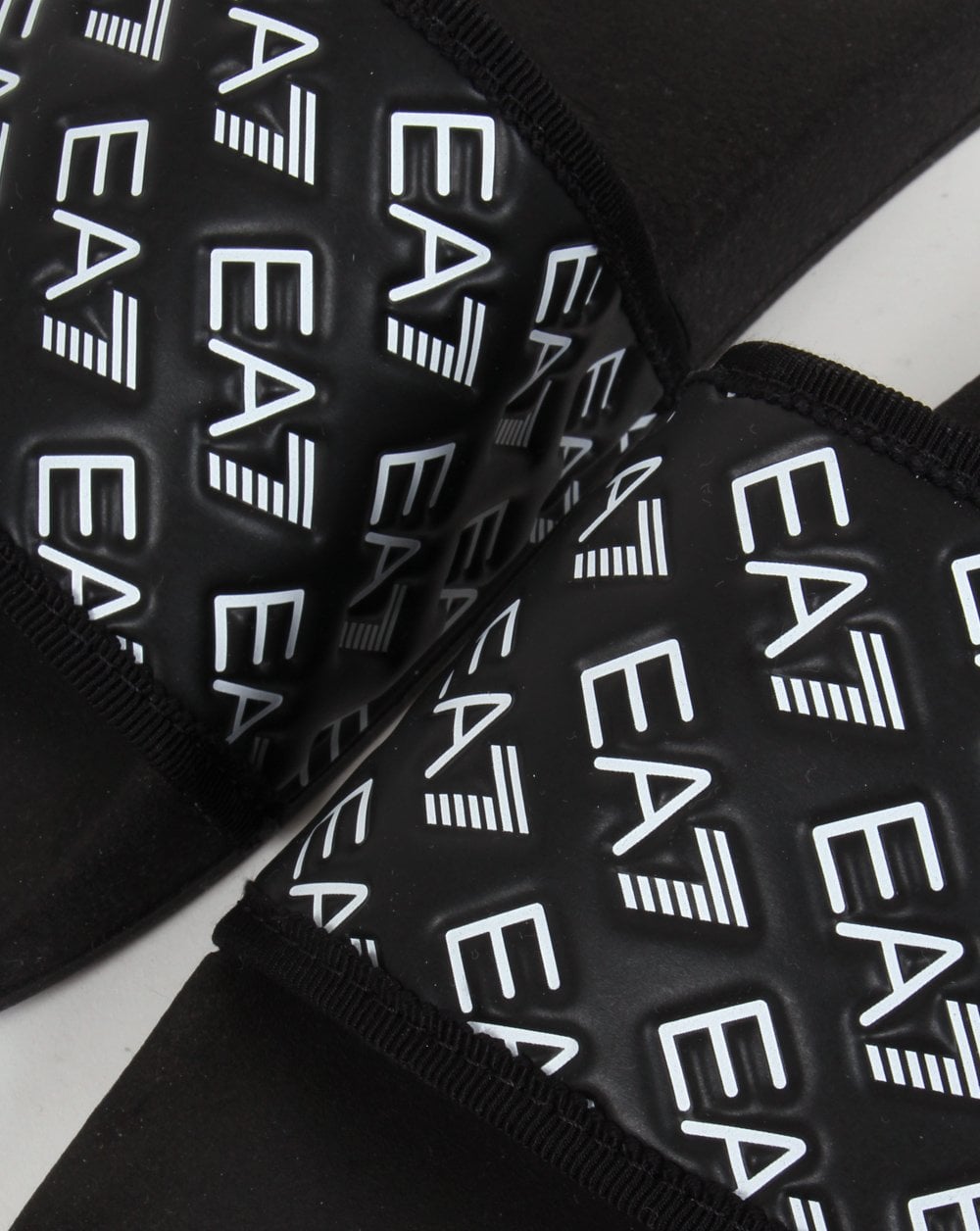 EA7 AOP Sliders Black/White