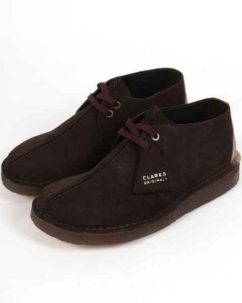 Clarks Originals Desert Trek Shoe Dark Brown/Ecru