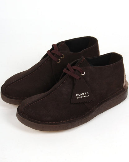Clarks Originals Desert Trek Shoe Dark Brown/Ecru