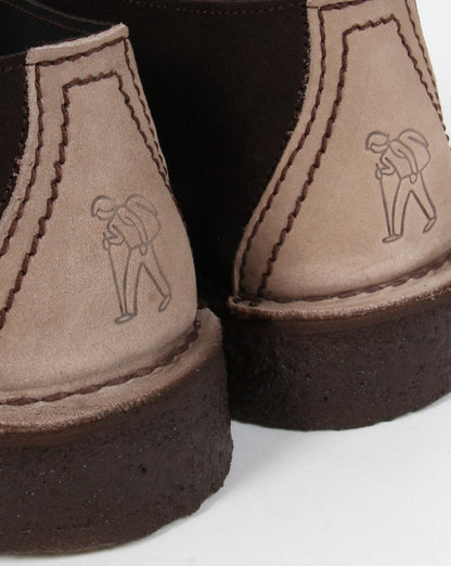 Clarks Originals Desert Trek Shoe Dark Brown/Ecru