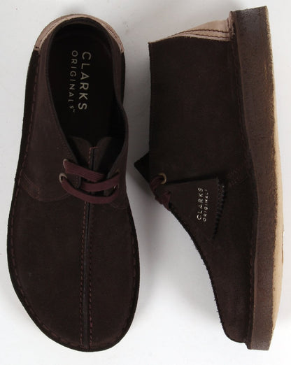 Clarks Originals Desert Trek Shoe Dark Brown/Ecru