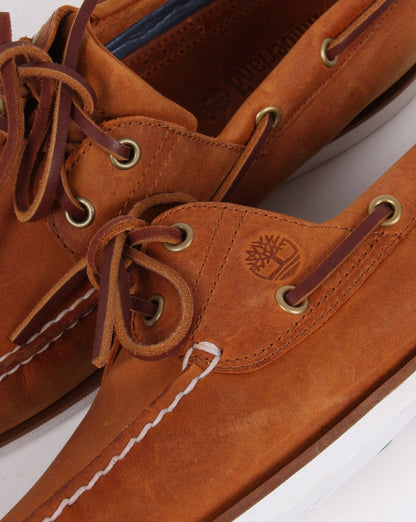 Timberland Classic 2 Eye Boat Shoe Orange Tan