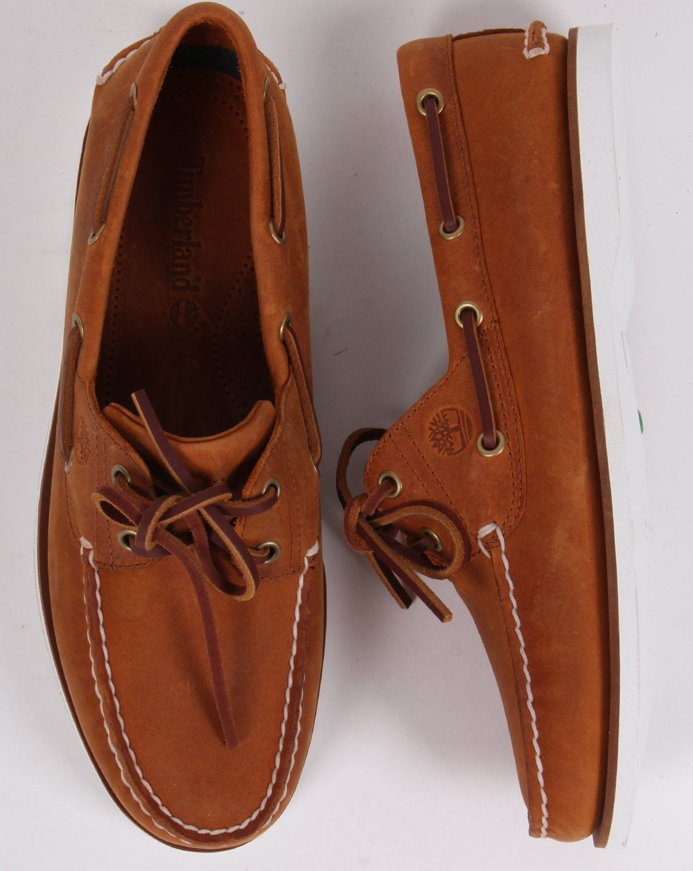 Timberland Classic 2 Eye Boat Shoe Orange Tan