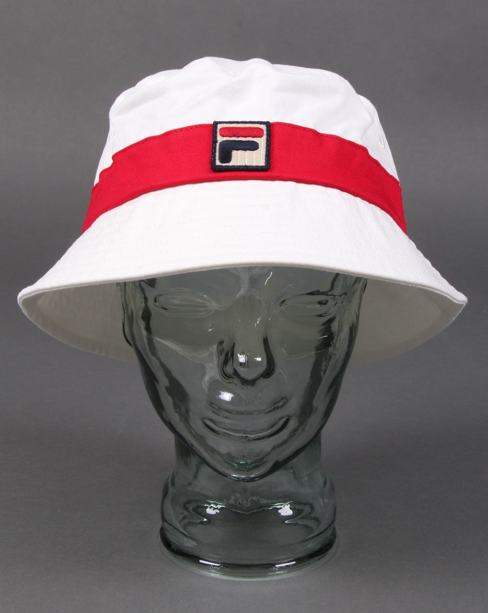 Fila Vintage Tabbs Bucket Hat Gardenia/Red