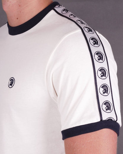 Trojan Taped Sleeve T-shirt Ecru