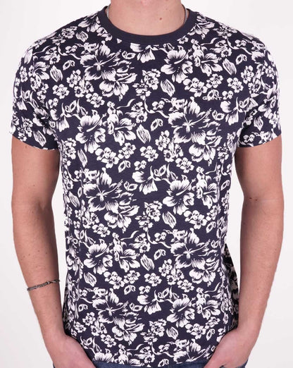 Gant Floral Print T-shirt Navy Blue