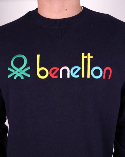 Benetton Colour Logo Sweatshirt Navy