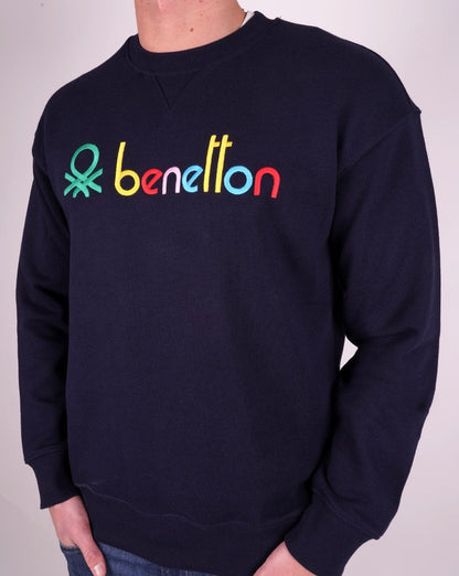 Benetton Colour Logo Sweatshirt Navy