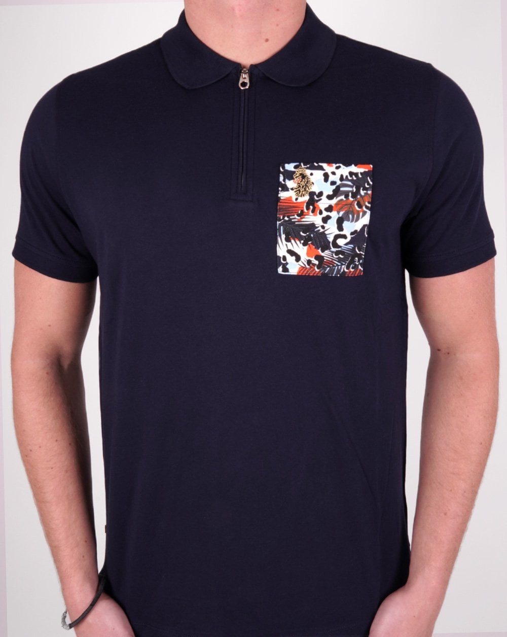 Luke Sport Zippo Polo Shirt Navy
