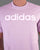 Adidas Linear Logo T Shirt Lilac/White