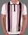 Trojan Stripe Front Zip Knitted Polo Ecru