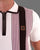 Trojan Stripe Front Zip Knitted Polo Ecru