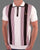 Trojan Stripe Front Zip Knitted Polo Ecru