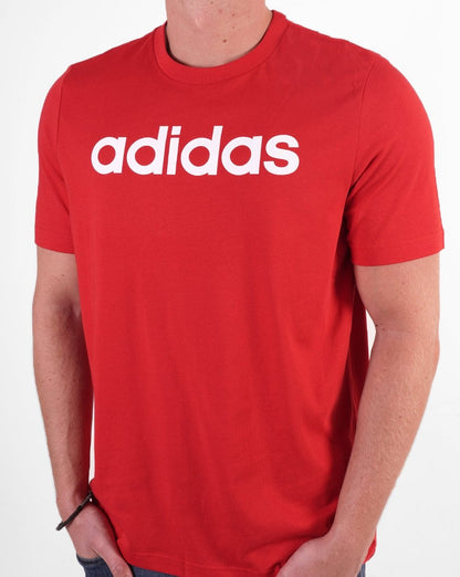 Adidas Linear Logo T Shirt Red