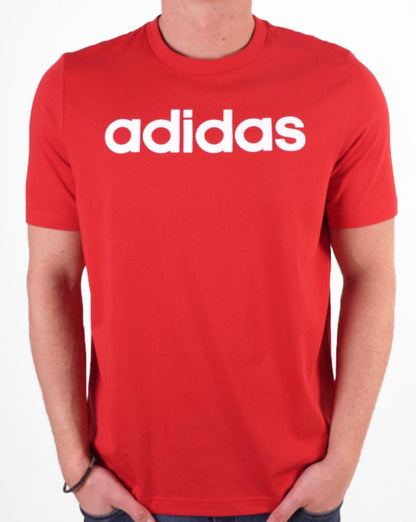 Adidas Linear Logo T Shirt Red