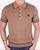 Trojan Textured Knit Polo Shirt Camel
